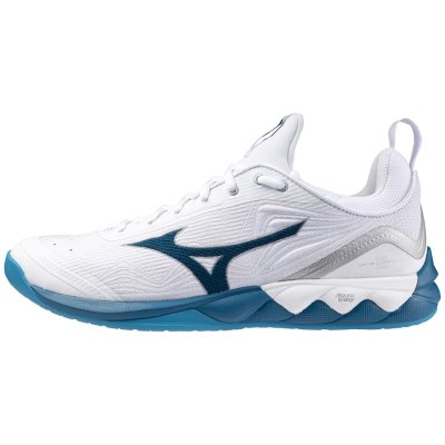 Zapatillas Para Voleibol Mizuno WAVE Luminous 2 Hombre - Blancos / Azules / Plateados - Chile M805Q